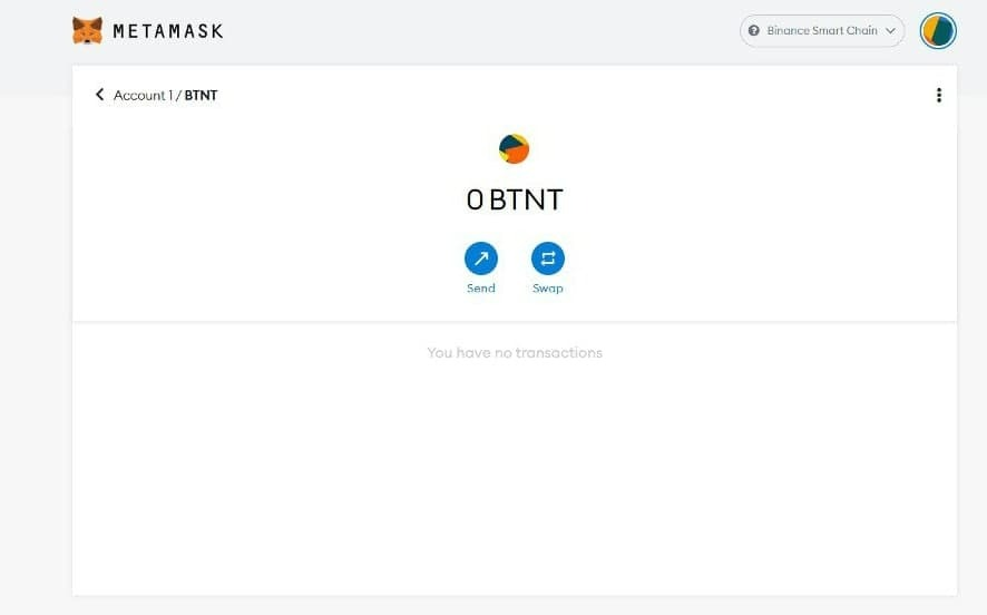 The BTNT token added